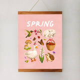 Spring Art Print - Cute Farm Animals Illustration