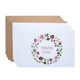 Spring Floral Wreath Note Card Set