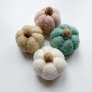 Mini Felted Pumpkins