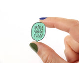 Inspirational 'Girl You Can' Speech Bubble Enamel Pin