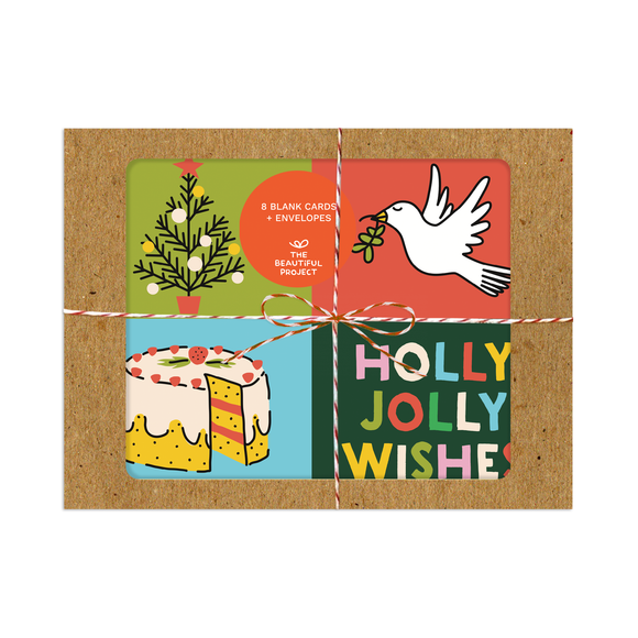 Holly Jolly Wishes Boxed Set of 8