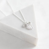Bow Necklace: Silver