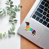 Rainbow Dachshund Sticker