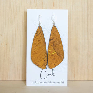 Ochre Yellow Cork Earrings