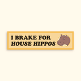 House Hippo Bumper Sticker