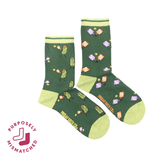 Pickleball Mismatched Crew Socks - Small