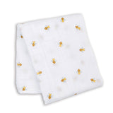 Muslin Cotton Swaddle Blanket - Bees