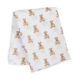 Muslin Cotton Swaddle Blanket  - Vintage Bears