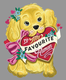 To My Favourite Human - Vintage Puppy Dog Die-cut Sticker