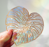 Monstera Leaf Suncatcher Sticker | Window Cling | Plant Gift