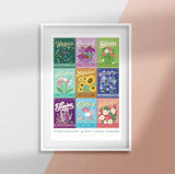 Floriography of East Coast Canada Seed Packets Print