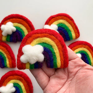 Felted Rainbow Decoration