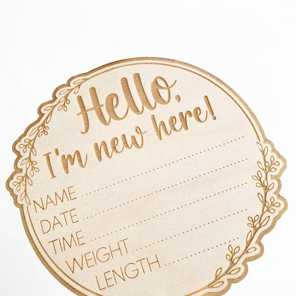 Baby Birth Announcement Disk Plaque - Gender Neutral: 