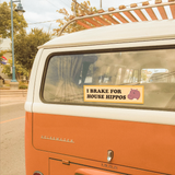 House Hippo Bumper Sticker