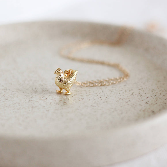 Chicken Necklace: Yellow Gold