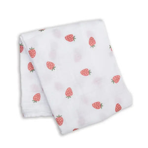 Strawberries Muslin Swaddle