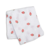 Strawberries Muslin Swaddle