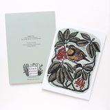 ‘Autumn Joy’ Linocut Art Card