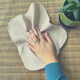 Organic Muslin Washcloth  - Forget-Me-Not