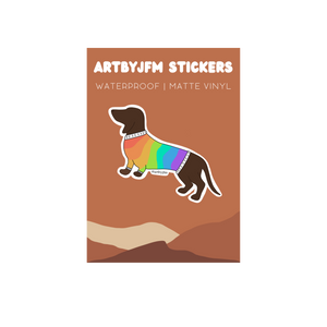 Rainbow Dachshund Sticker