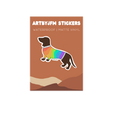 Rainbow Dachshund Sticker