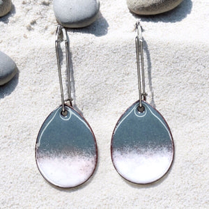 Beach Pebble Enamel Earrings