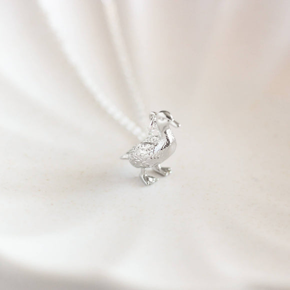 Duck Necklace: Silver