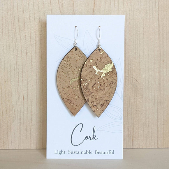 Natural with Gold Ribbons - Large Leaf