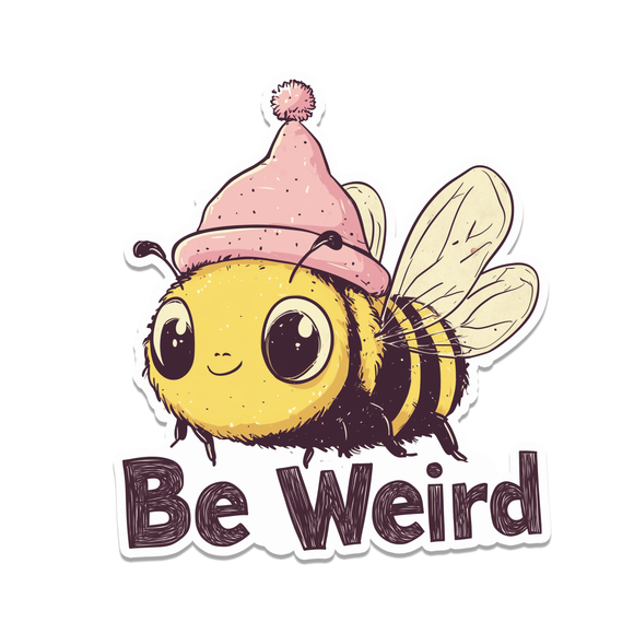 Be Weird Bee Sticker