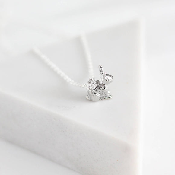 Rabbit Necklace: Silver