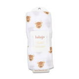 Muslin Cotton Swaddle Blanket  - Highland Cow