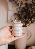 Ceramic Match Pot - White