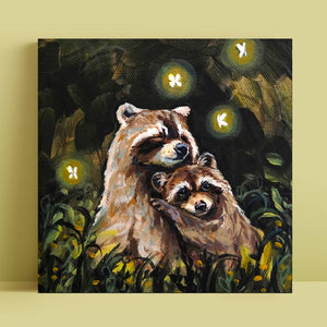 Raccoons Art Print | 8x8'' |