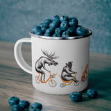Moose, Bear and Fox Enamel Mug