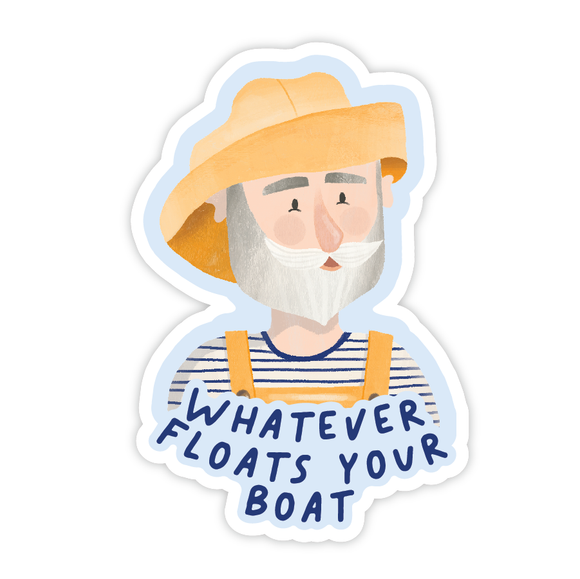 Whatever Floats Your Boat Fisherman Sticker