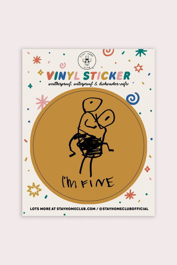 I'm Fine Vinyl Sticker