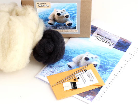 Polar Bear Needle Felting Kit