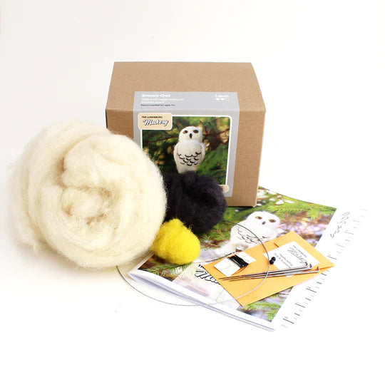 Snowy Owl Needle Felting Kit