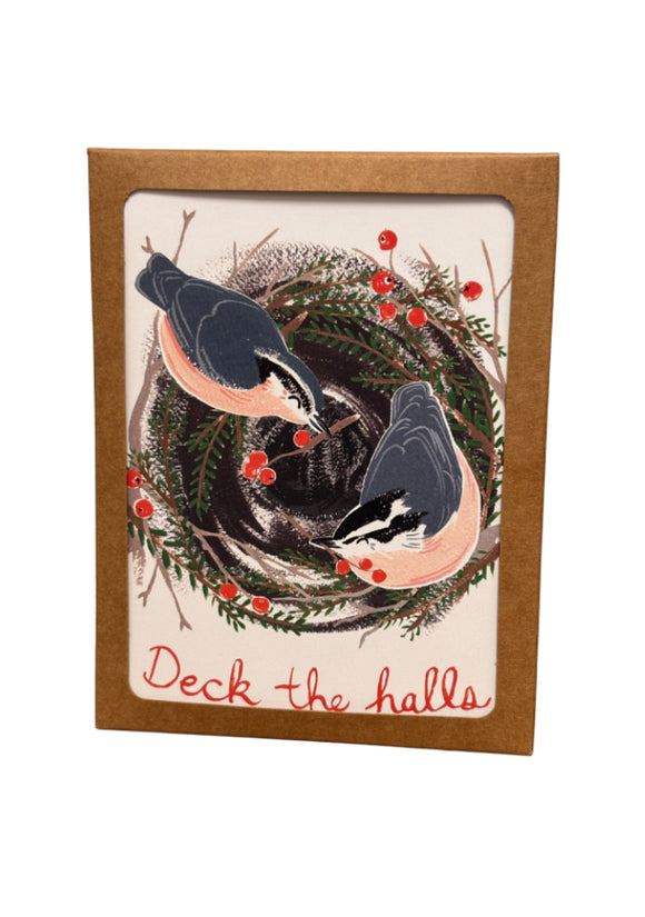 Boxed Set of Holiday Cards - Nuthatches
