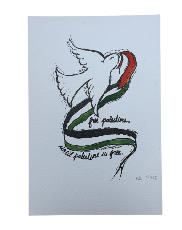 Free Palestine Screenprint - Gaza Soup Kitchen Fundraiser