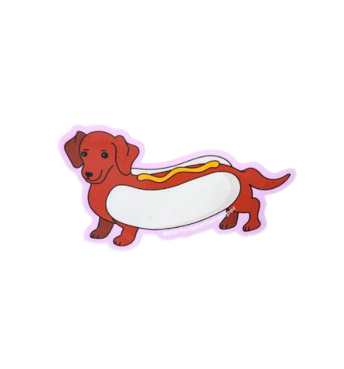 Weenie Hotdog Sticker