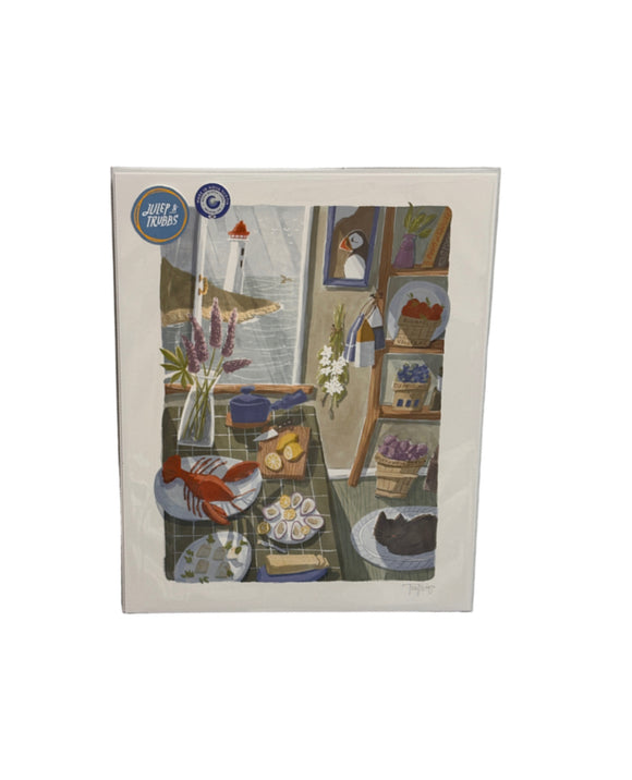 Seaside Cottage Kitchen Art Print