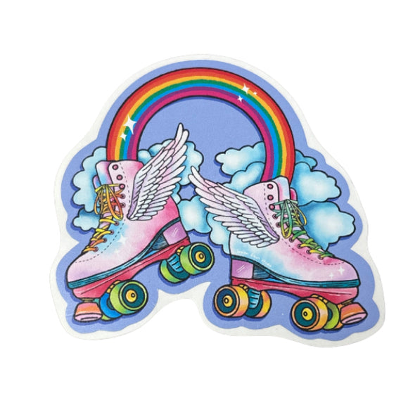 Rainbow Roller Skates Sticker