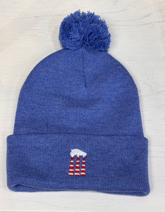 Smokestack Toque Blue Pom Pom