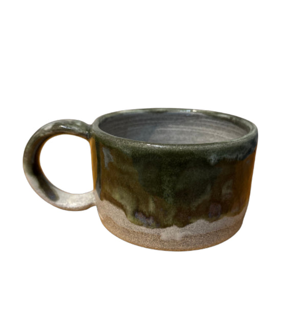 Short Black Rock Stoneware Mug