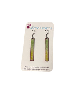 Garden Mist Bar Enamel Earrings