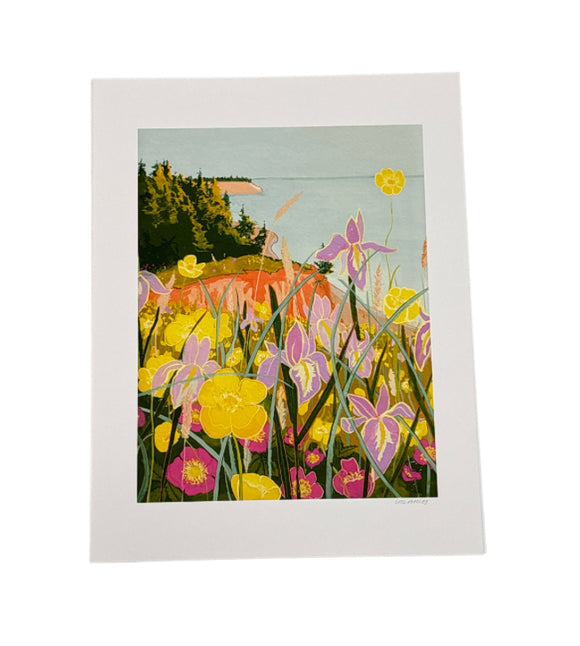 Cliffs Ocean Iris Print