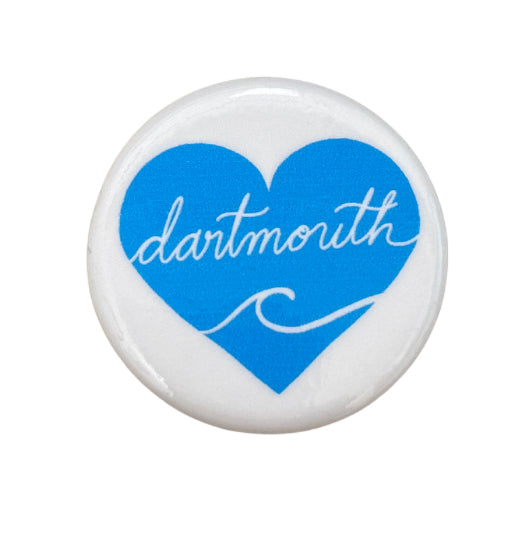 Dartmouth Heart and Wave Button Pin