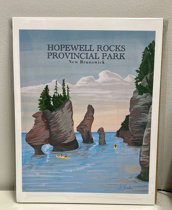 Hopewell Rocks Art Print