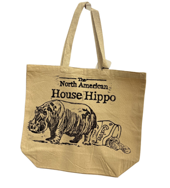 House Hippo Canvas Tote